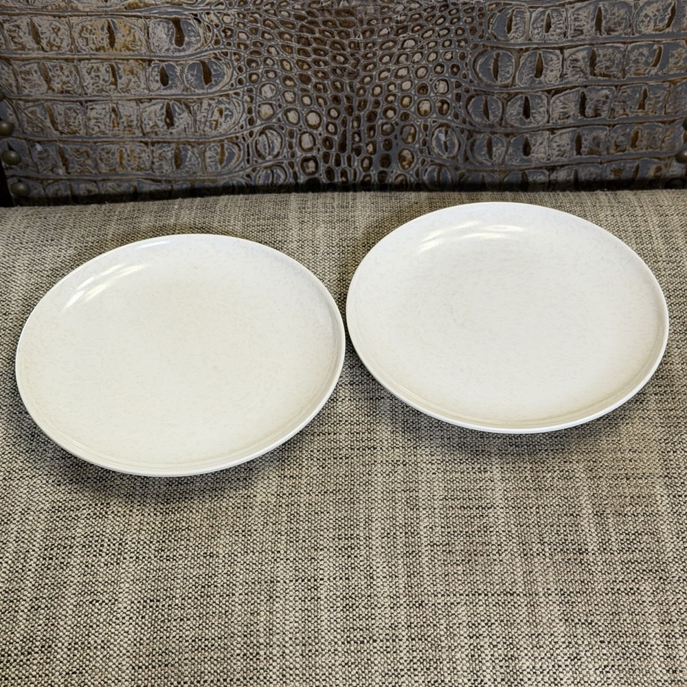 Lot of 2 Vintage Branchell ColorFlyte‎ Royale Melmac Ware 6" Bread Plates Cream